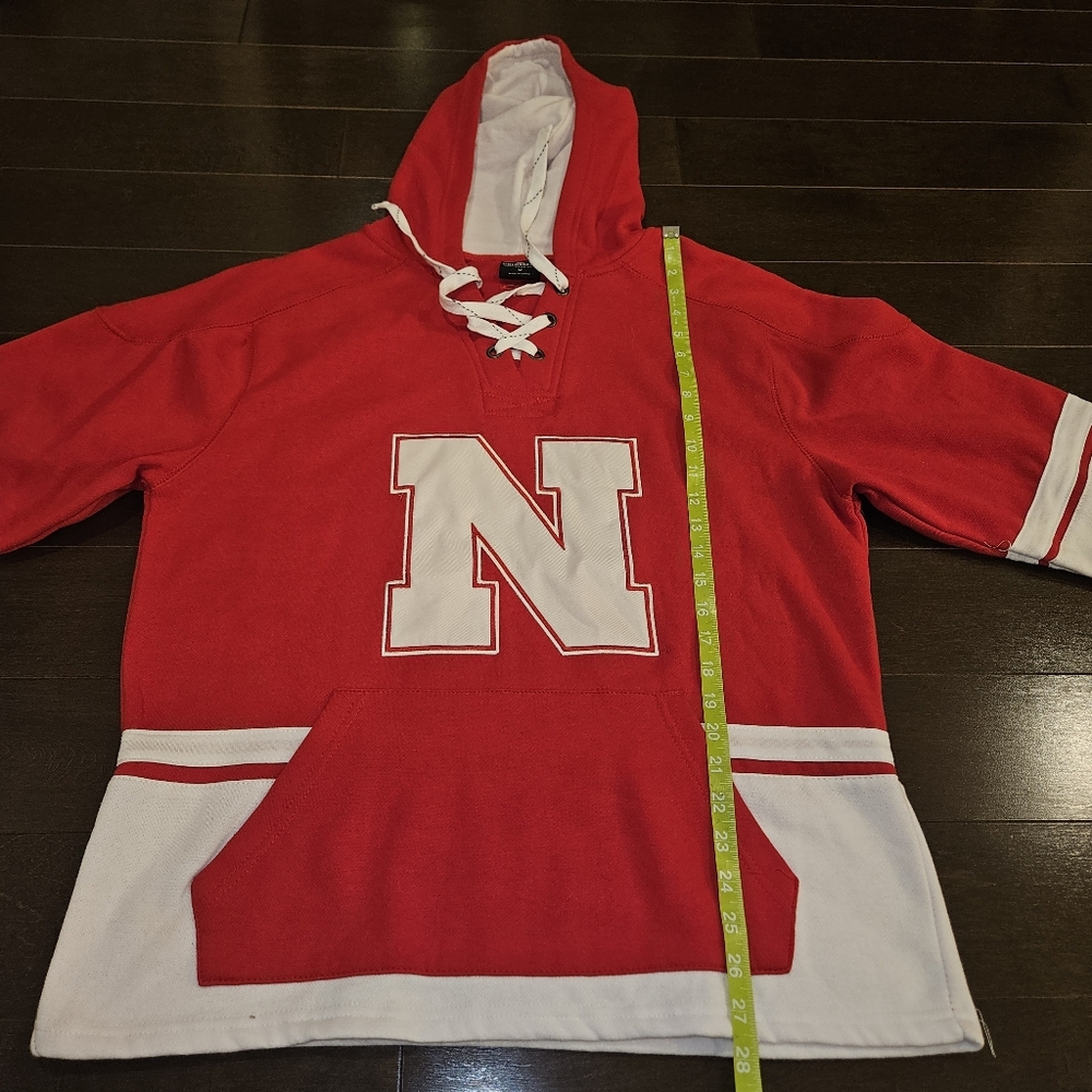 Colosseum Scarlet Nebraska Huskers Mens M Lace Up 3.0 Pullover Hoodie - Picture 6 of 8